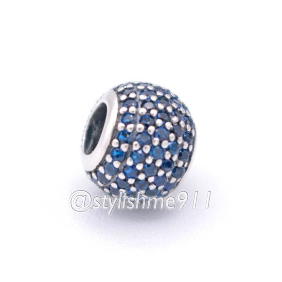 Authentic PANDORA Pave Lights with Blue Crystal Charm  - 791051NCB - Picture 9 of 10
